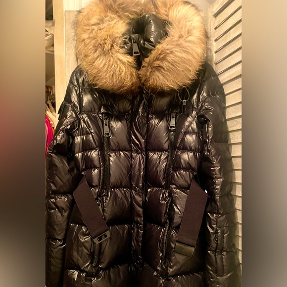 SAM. Black Down Filled feathers Puffer jacket with lots of Fabulous Details - Picture 2 of 9